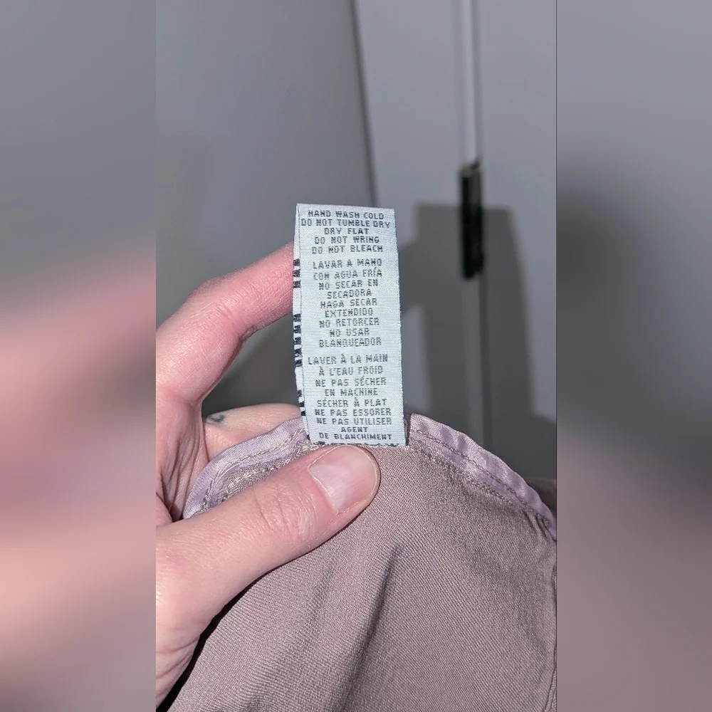 Thread & Supply Womens Jacket Medium Wrap Coat Belted Pink Mauve 100% Cotton - Picture 8 of 8